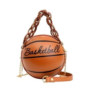 Novelty Brown Basketball-Style Women's Crossbody Bag